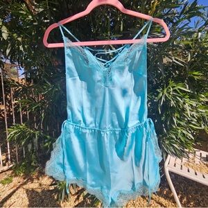 Victoria's Secret Satin Lace Romper